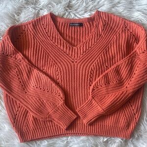 Cozy Orange Knit Sweater